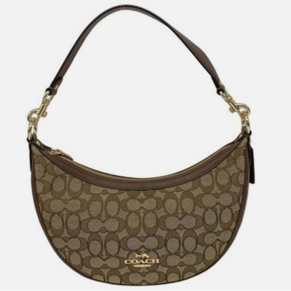 Coach Tan and Brown Signature Shoulder Bag!!